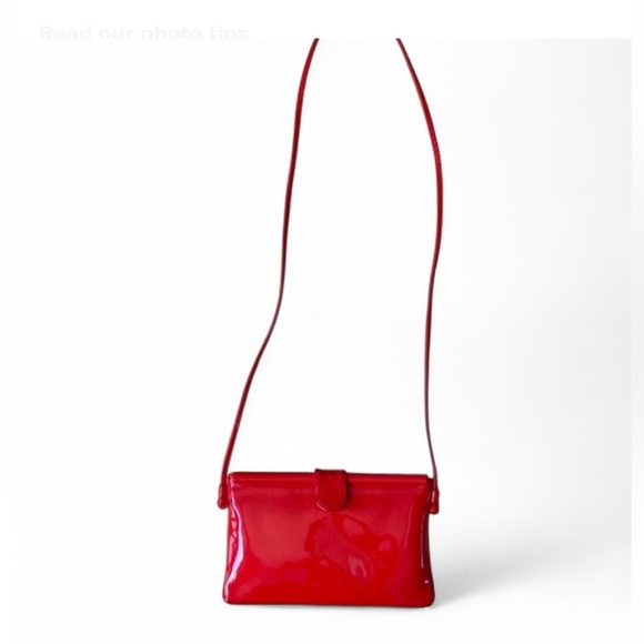 Koret |Korettelak| Clutch Shoulder Bag in Patent Leather Lipstick Red - Picture 1 of 7